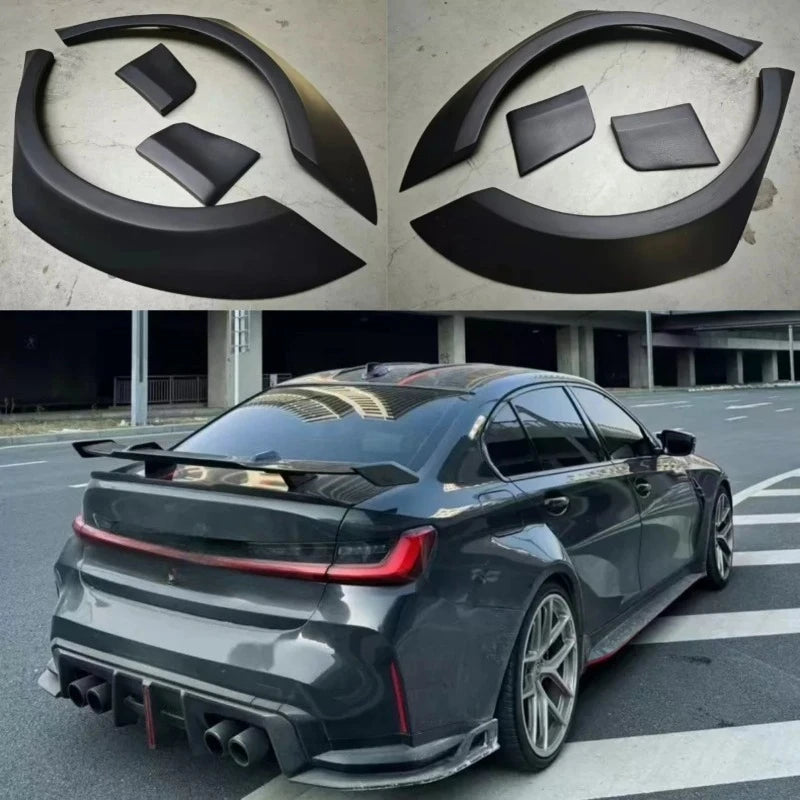 For BMW 3 Series G20 G28 Unpainted Rear Eyebrow M3 Wide Body Kit