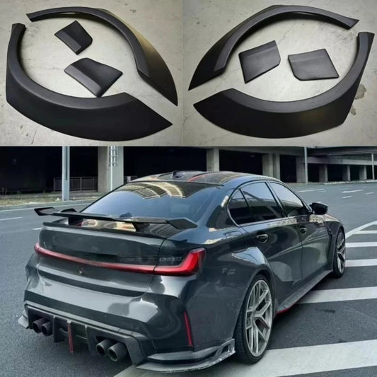 For BMW 3 Series G20 G28 Unpainted Rear Eyebrow M3 Wide Body Kit