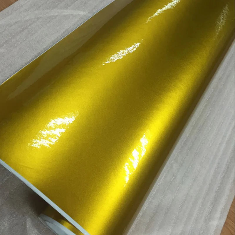 Premium 58x152cm Lot Gold Metallic Pearl Glossy Wrap Sticker