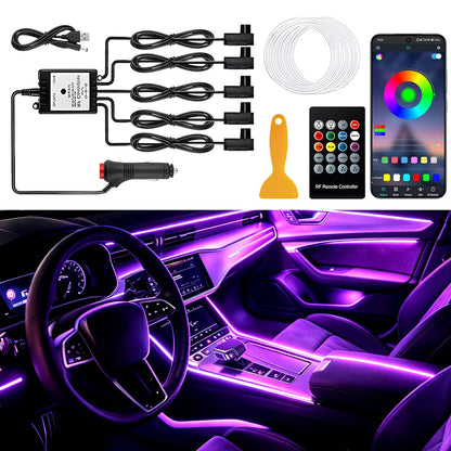 6IN1 8M Interior RGB Fiber Optic Ambient Kits APP