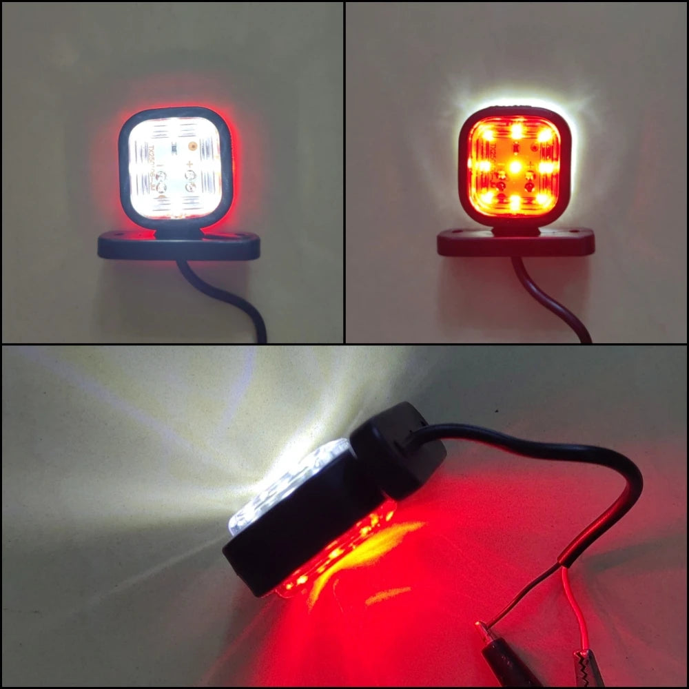 2PCS Trailer Clearance 12V 24V Cargo Truck Side Marker