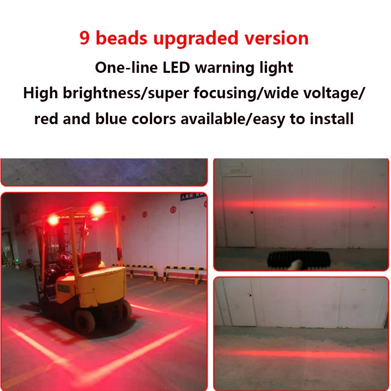 27W Forklift Lightstruck Safety Work Bar 12-80w Red Flood
