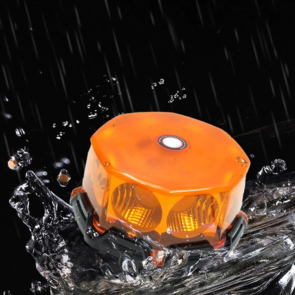 Amber Cob Emergency Strobe Beacon Vehicles Roof Rotating Flashing