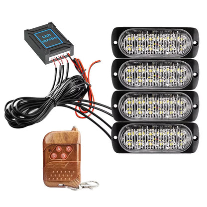 For Trailer 4X12 Remote Control Strobe Truck Flash Warning