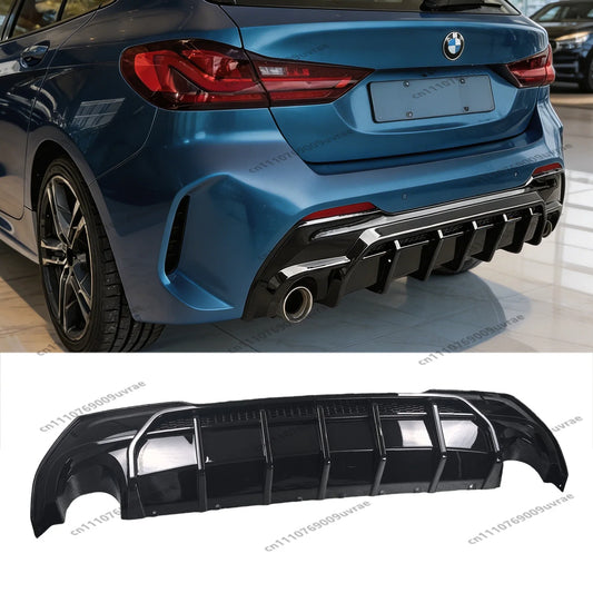 For BMW F40 1 Series 128TI Gloss Black Rear Bumper Diffuser Lip