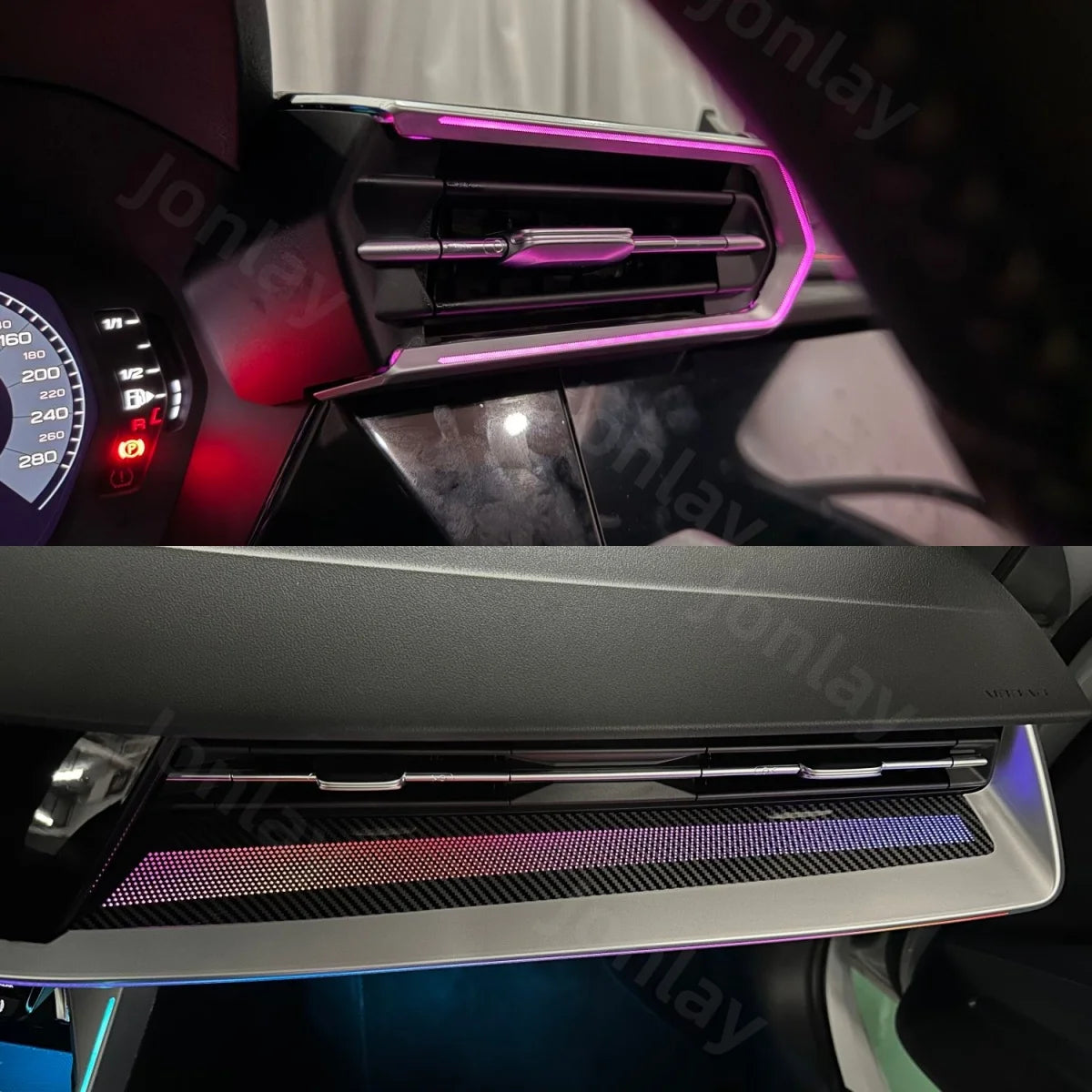 For Audi A3 8Y S3 Ambient 2021-2026 Interior Atmosphere Trim