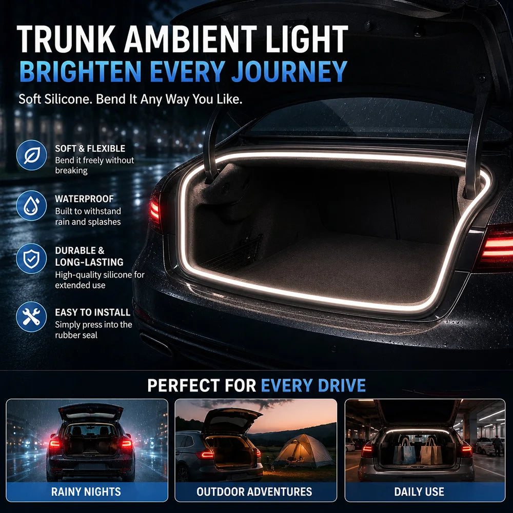 For Trunk Lighting Flexible Rear Trunk Ambient Strip Tailgate