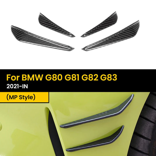 For BMW G80 G81 G82 G83 Real Dry Carbon Fiber Front Canard Mp