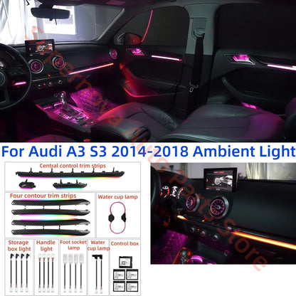 For Audi A3 S3 2014-2018 LED Ambient Atmosphere Interior