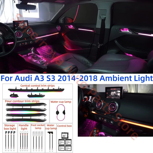 For Audi A3 S3 2014-2018 LED Ambient Atmosphere Interior