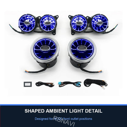 Front Dashboard turbine-style Air Vents Ambient Lighting