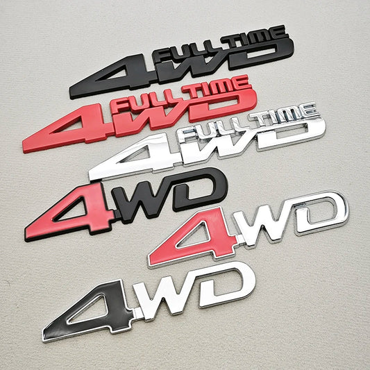 3D Metal Sticker 4WD Fulltime Logo Fender Side Badge