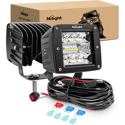 Nilight 3-inch Cube Pod 42W Spot Flood Combo Beam