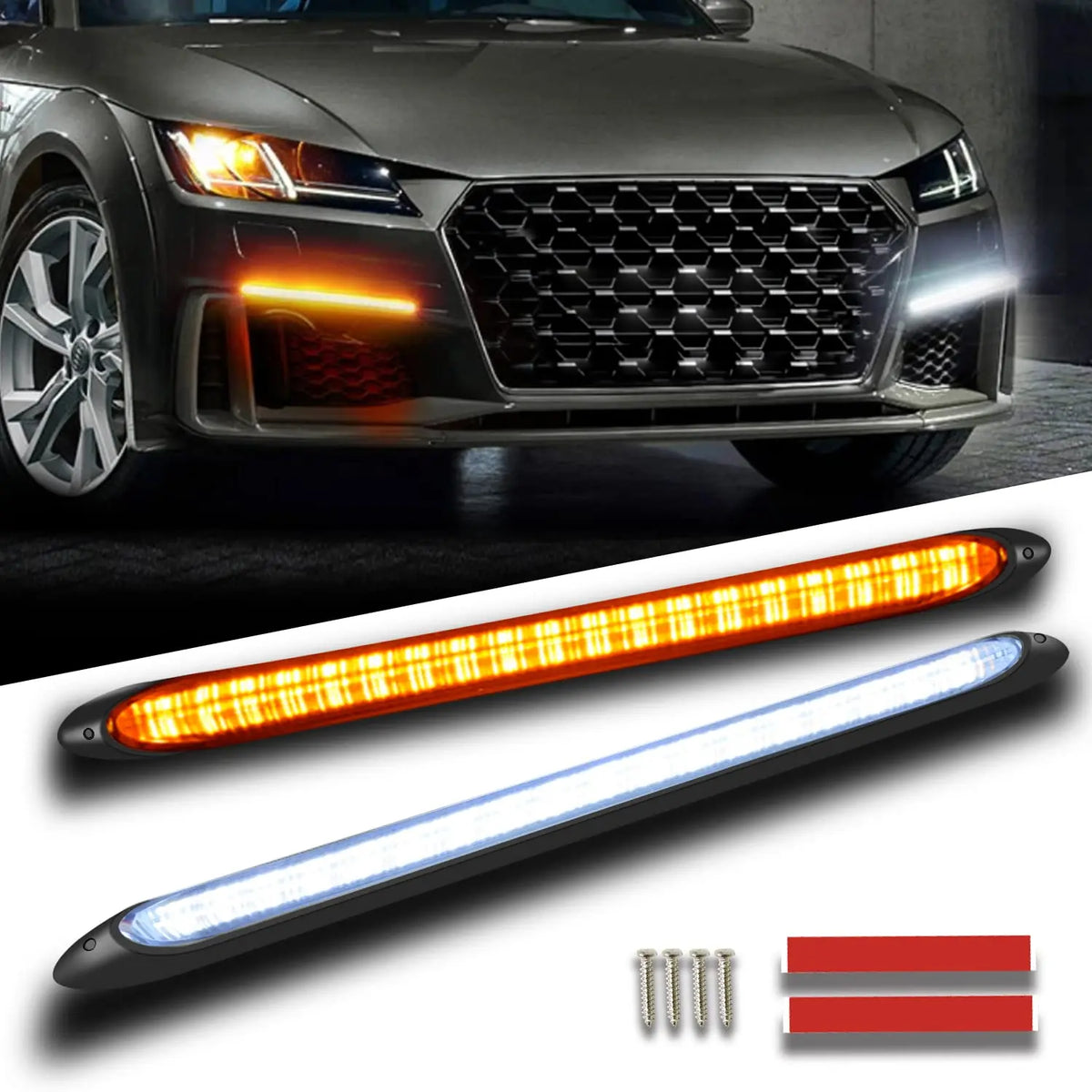 2PCS Daytime Running Waterproof 12V Headlight Turn Singal Yellow