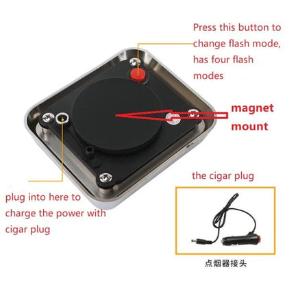 Portable Rechargeable Magnetic Mount Emergency Warning Strobe