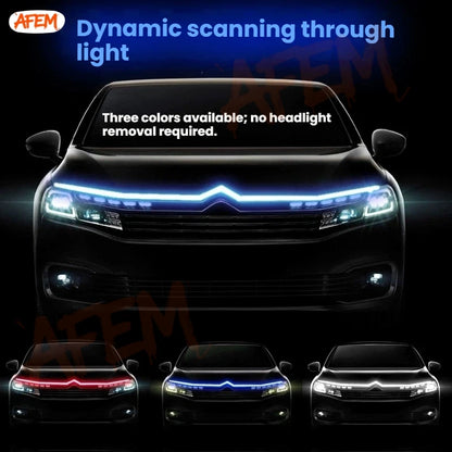 For Nissan X-Trail Hood Daytime Running Strip Waterproof