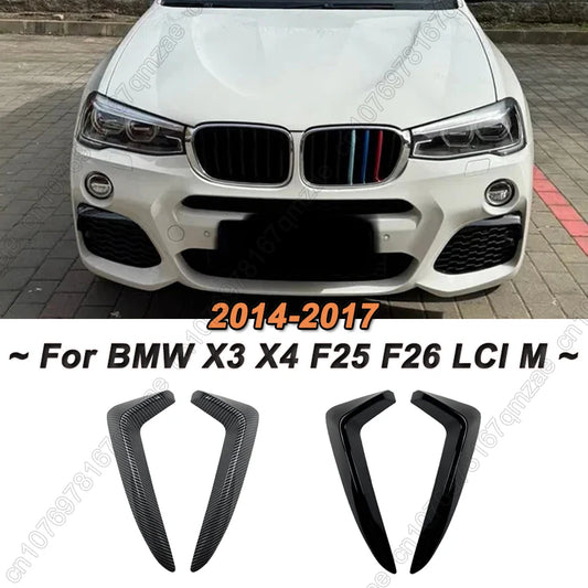 For BMW X3 X4 F25 F26 Front Bumper Wind Knife Modified Lci M