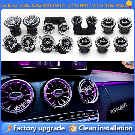 For Mercedes Benz W205 X253 W213 256 Colors APP Controls Vent