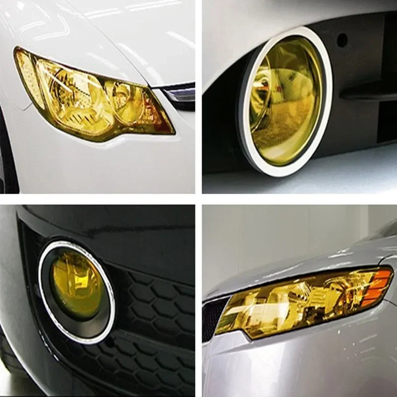 Gloss Transparent Black Smoke Pvc Film Tint X60CM Headlight