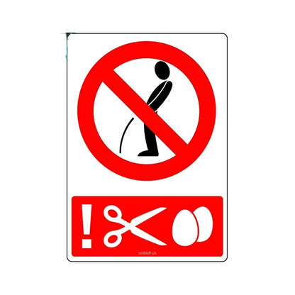 For Scissors Prohibit Toilet Anime Waterproof Sticker