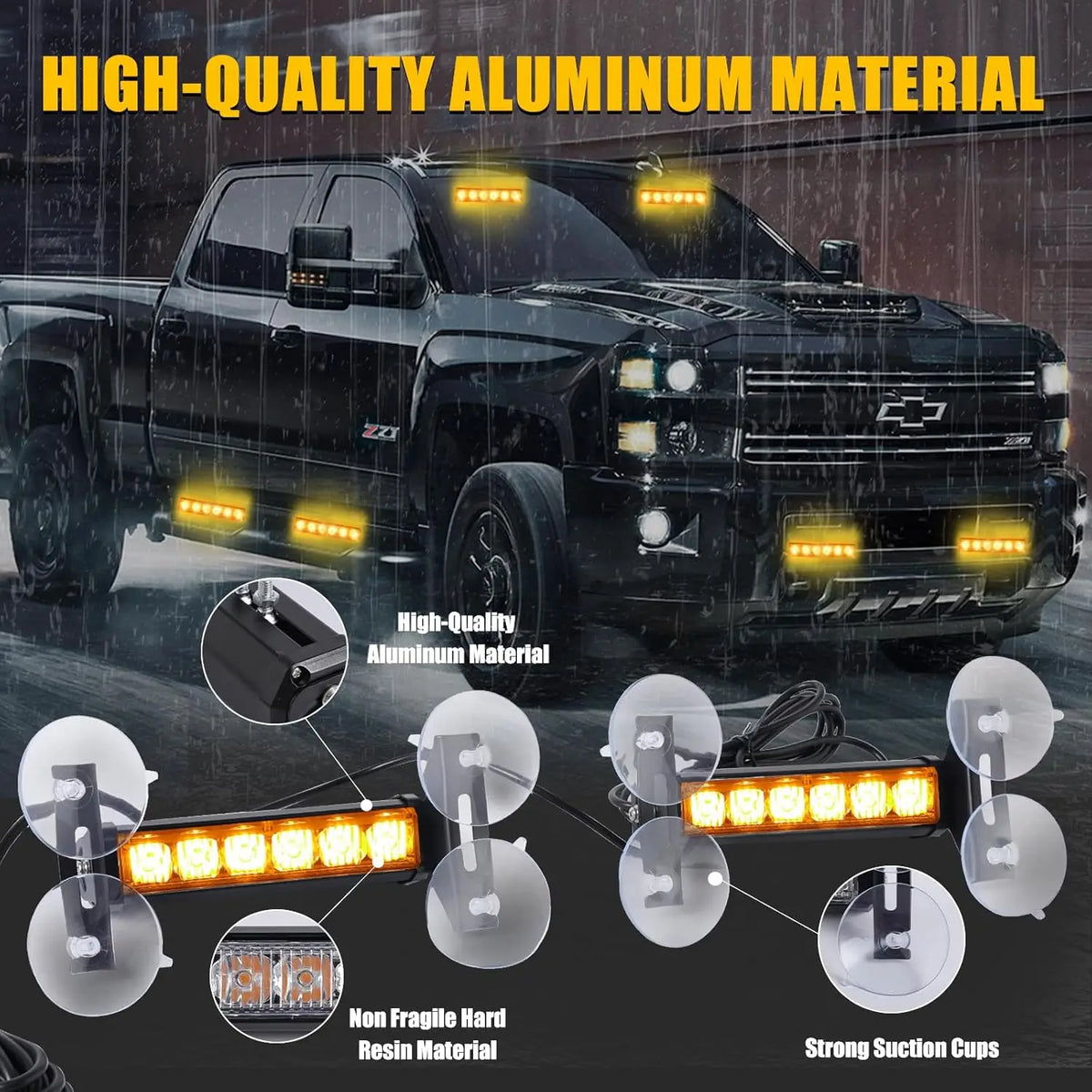 Nilight 6.1in Emergency Strobe Hazard Warning Flashing Safety