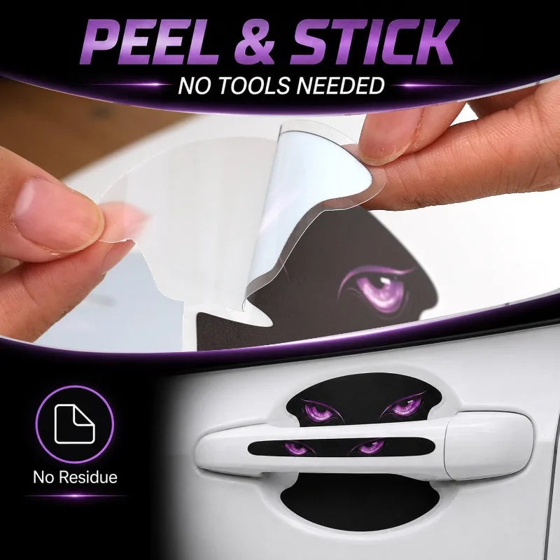 For Most Vehicle 8PCS Set Cat Eye Door Handle Bowl Sticker