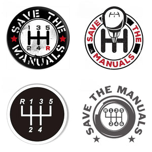 Save Manual Logo Vinyl Stickers Decals Trunk Body Window