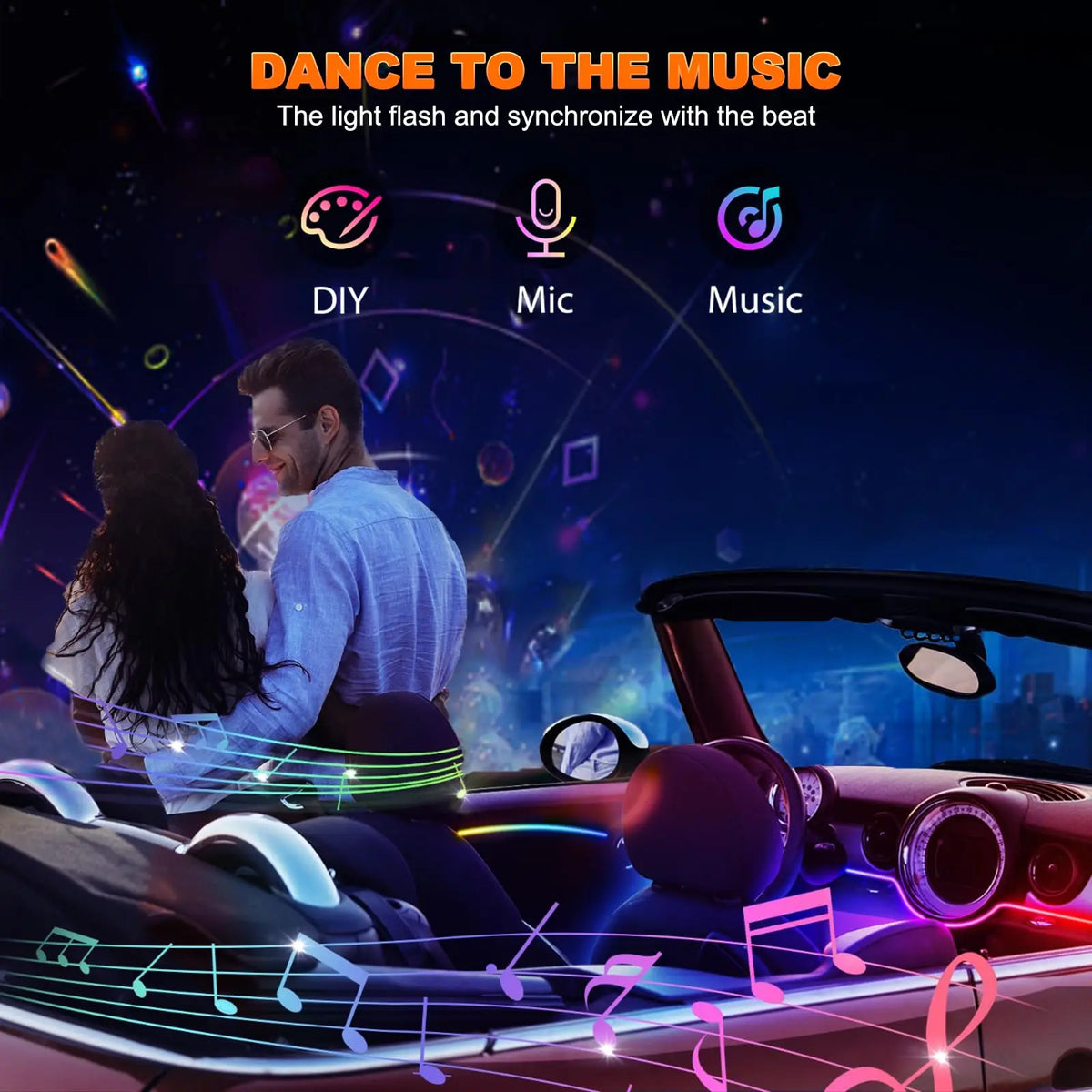 For Tesla Model 3 Y S Symphony Ambient Interior RGB Streamer