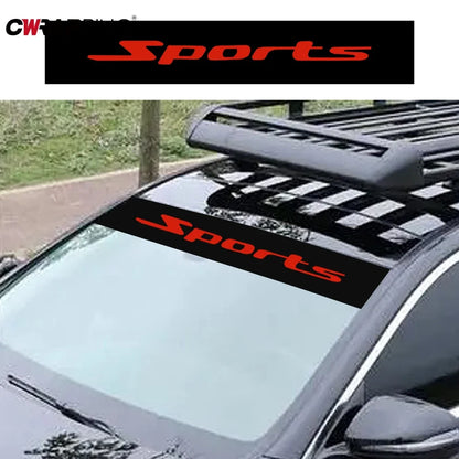 Sport Stickers Vinyl Wrap Film Front Windshield Sunscreen Decals
