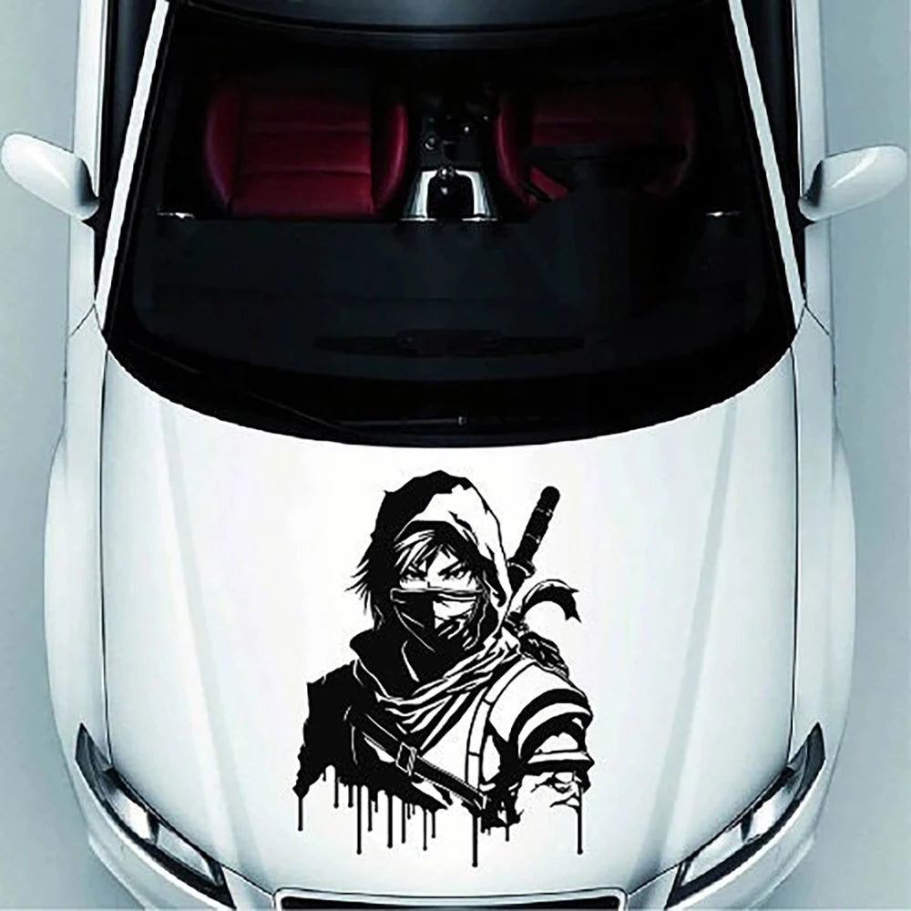 For Bumper Hood Bonnet Door Body Cartoon Anime Samurai Swords