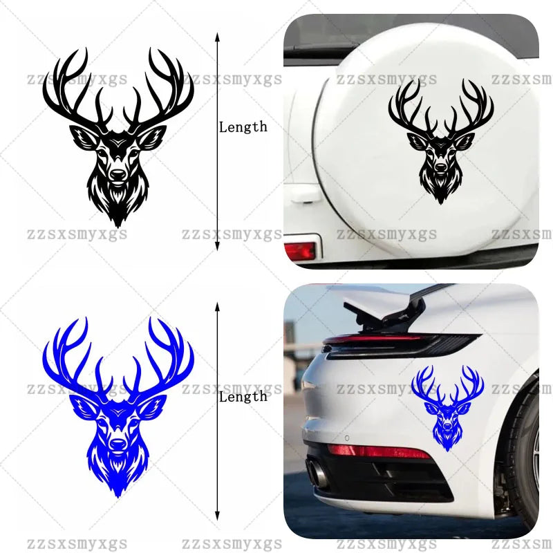 Symbolize Strength Freedom Deer Head Stickers Fit Body Bumper