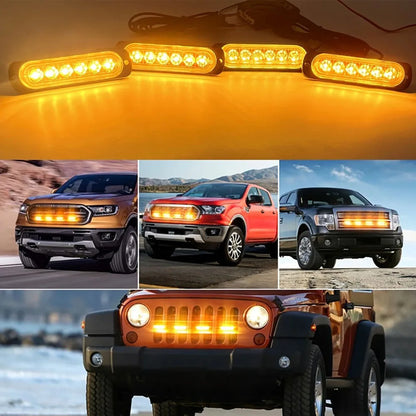 4X6 Flashing Emergency Wireless Strobe Blue Red Amber Warning