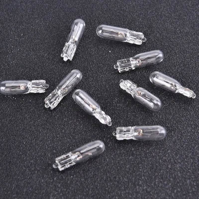 10PCS Pack 12V 1.2w T5 Glass Bulb Dashboard Instrument