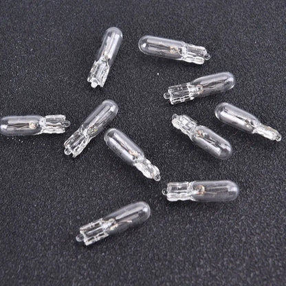 10PCS Pack 12V 1.2w T5 Glass Bulb Dashboard Instrument