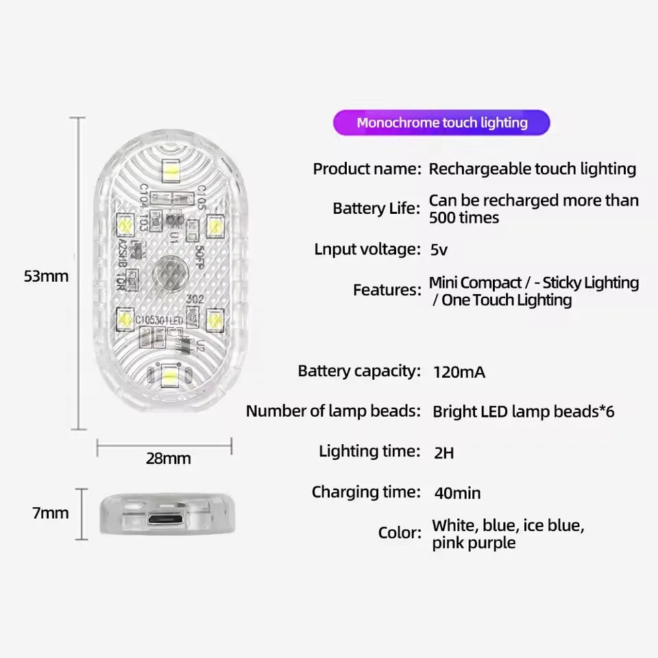 For Trunk Storage Box USB Charging Touch MINI Wireless Interior