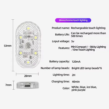 For Trunk Storage Box USB Charging Touch MINI Wireless Interior