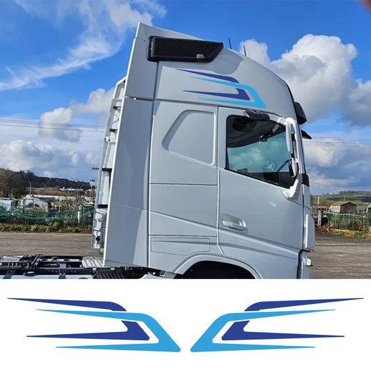 For Volvo Fh 2PCS Creative Boomerang Shaped Stickers Door Side