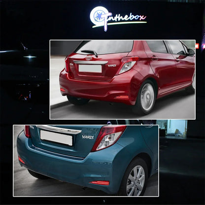 For Toyota Yaris 2012 2013 2014 Red Rear Bumper Reflector Tail