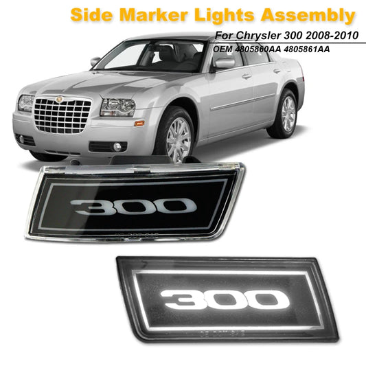 For Chrysler 300 300C 3D Optic 300 Logo Side Marker Assembly