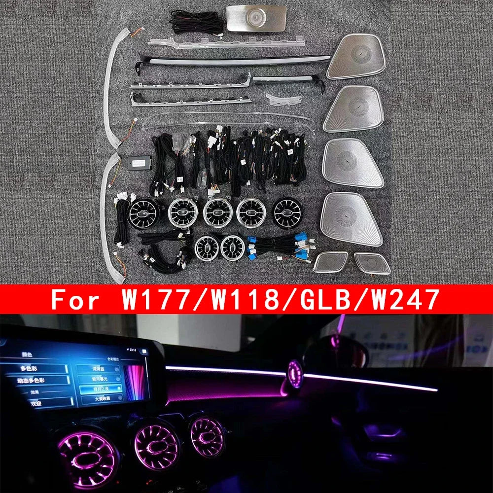 For Mercedes Benz W177 W118 W247 Colors Ambient Vents A B Cla