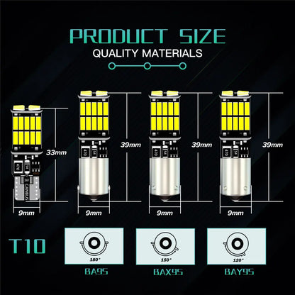 Dohihuan 2PCS Super Bright T10 W5W ba9s bax9s bay9s