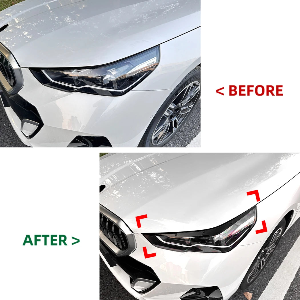 For BMW 5 Series I5 G60 2PCS Headlight Eyelids Head Eyebrow