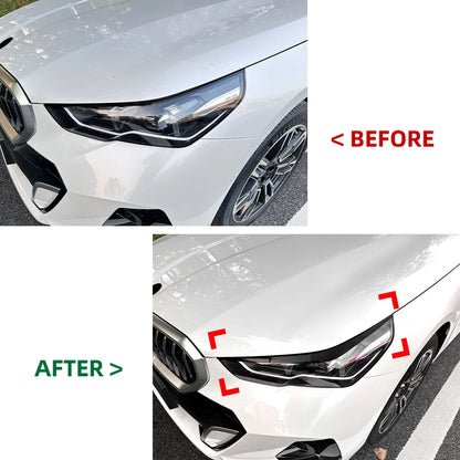 For BMW 5 Series I5 G60 2PCS Headlight Eyelids Head Eyebrow