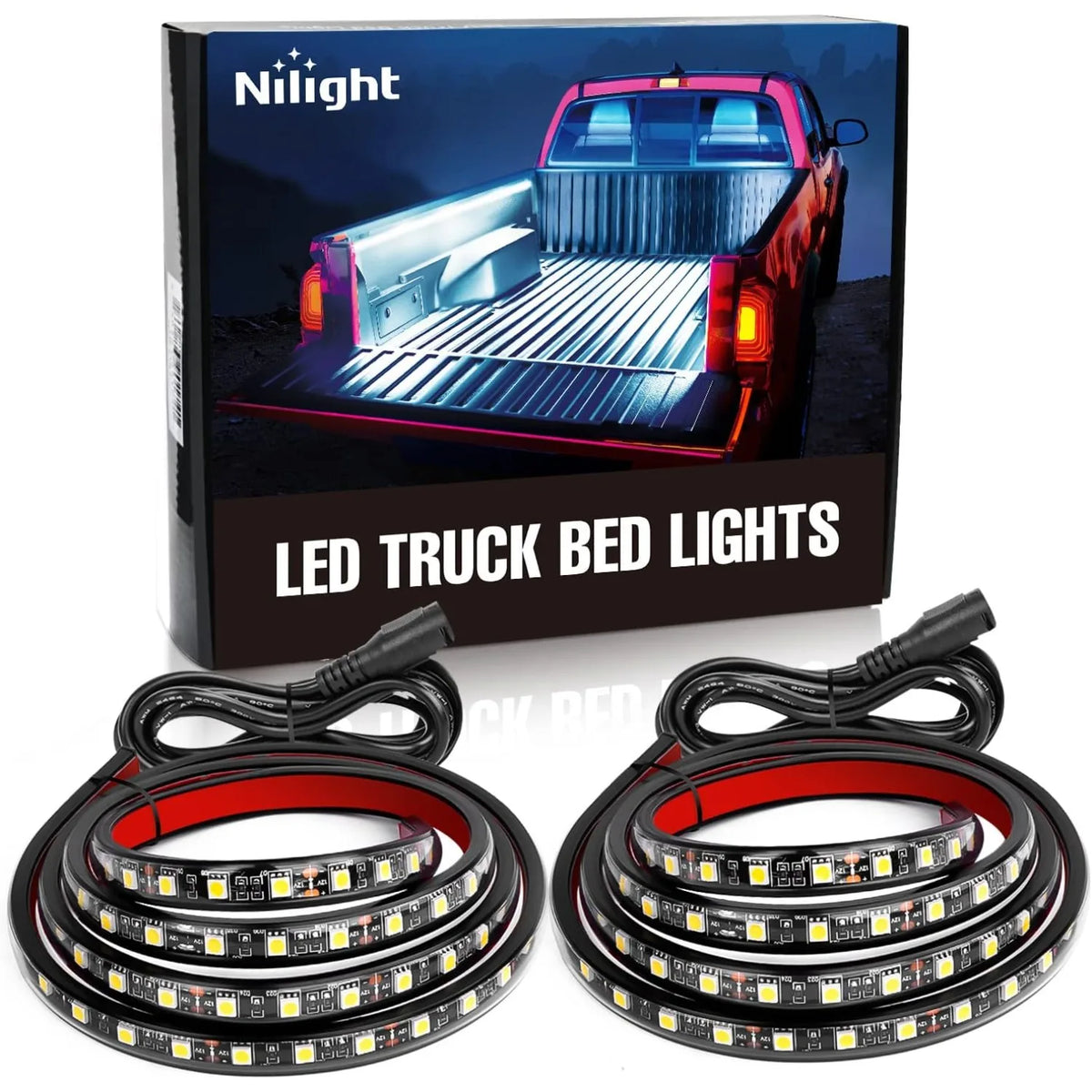 For Pickup Nilight 2PCS Inch 180 Truck Bed Kit Waterproof Cargo