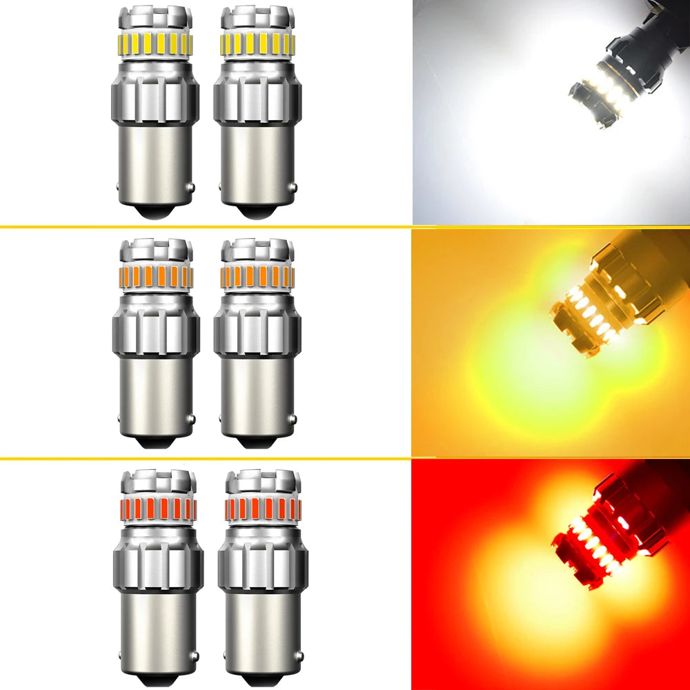 Auxito 2PCS P21W Red 1156 ba15s Bulbs Canbus Error
