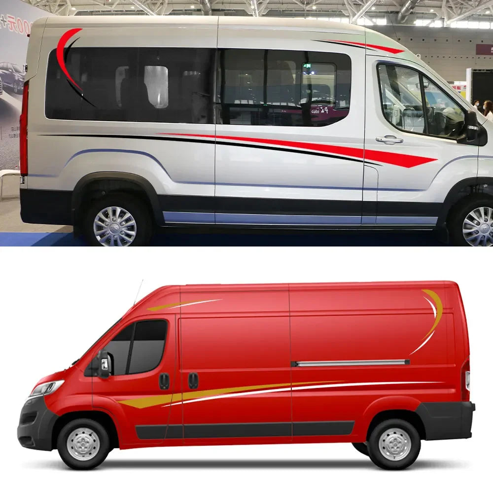 For Camper Body Side Stickers Graphics Stripes Decal Van Rv