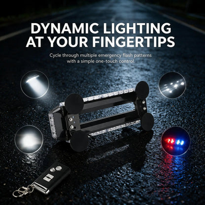 Strobe Roof Signal Warning Trucks Flashing Magnetic Ceiling Four