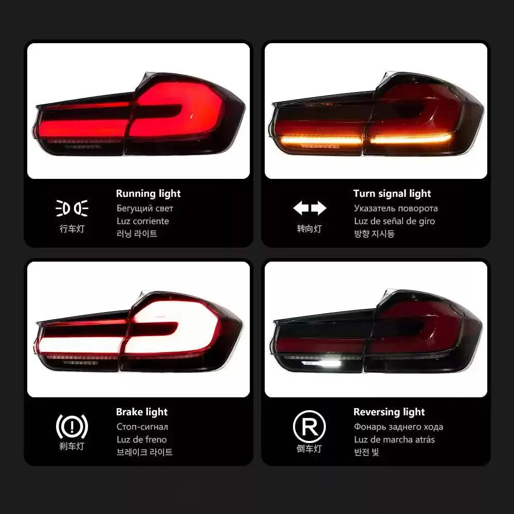 For BMW 3 Series Touring F31 Taillights 2013-2018 Modified Red