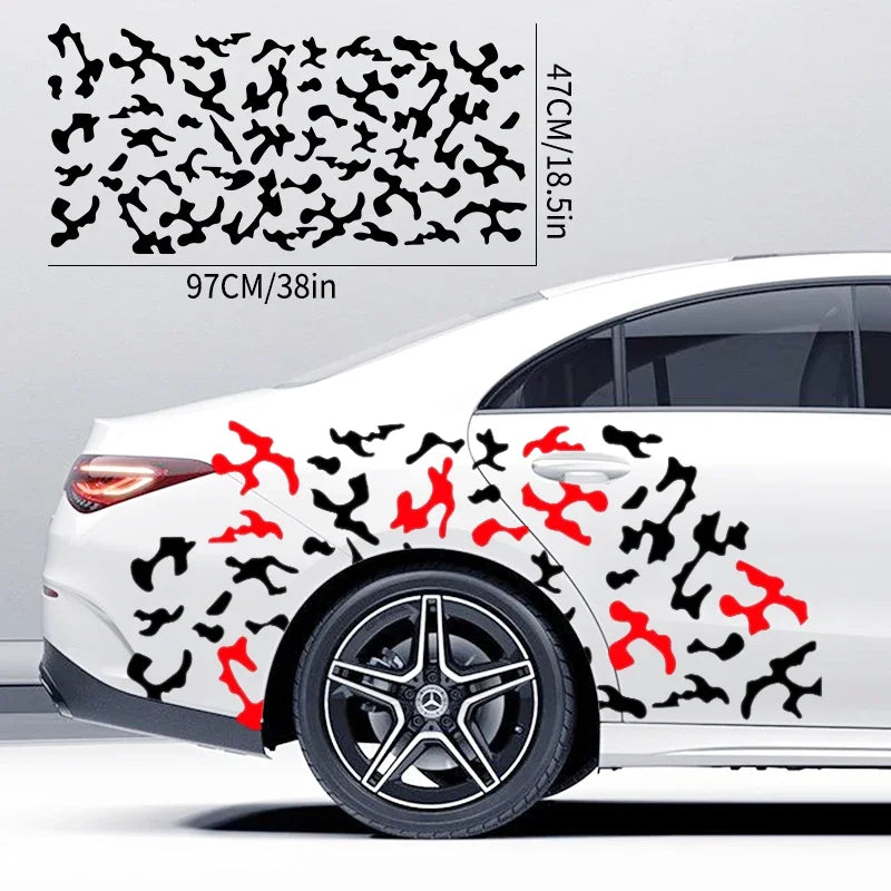 Camouflage Stickers Racing Camo Decals Refit Both Sides Body