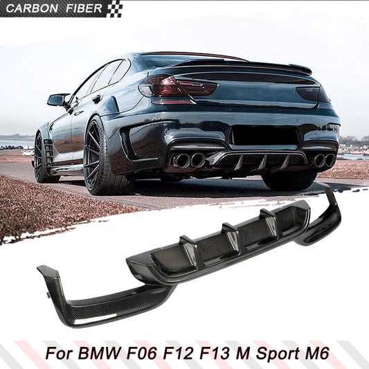For BMW F06 F12 F13 M6 Carbon Fiber Frp Rear Bumper Diffuser